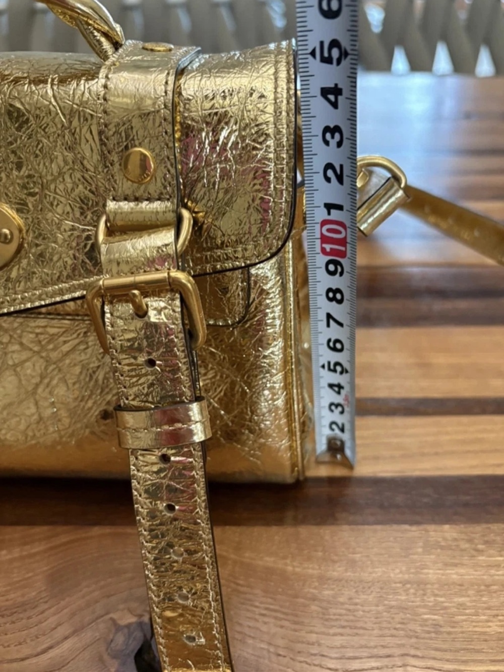 Mulberry Metallic Gold Braided-Handle Satchel - Picture 8 of 11
